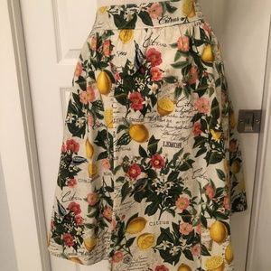 Custom Lemon Print Lemon Skirt